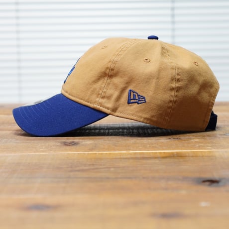 NEWERA・ニューエラ　9TWENTY MLB Washed Duck ロサンゼルス・ドジャース ライトブロンズ ネイビーバイザー