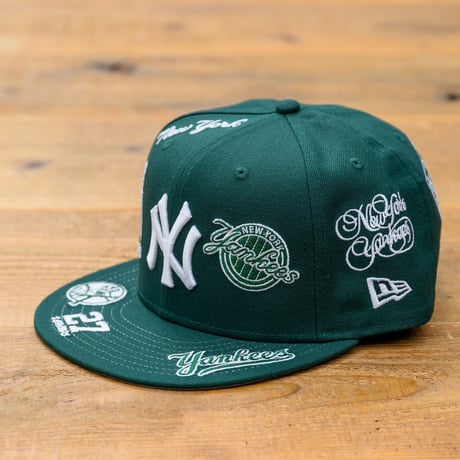 NEWERA・ニューエラ　 59FIFTY New York Yankees Allover ニューヨーク・ヤンキース（ダークグリーン）