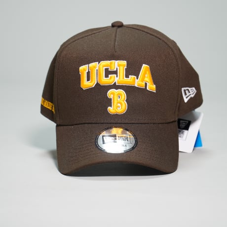 NEW ERA・ニューエラ　 9FORTY A-Frame UCLA アーチ Bロゴ ウォルナット × メリットゴールド スノーホワイト