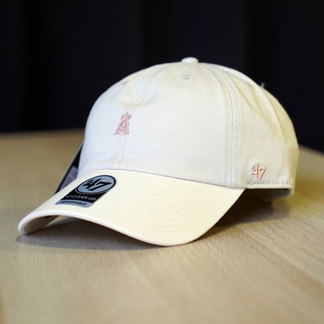 47BRAND フォーティーセブン キャップ 47 クリーンナップ ロサンゼルス・エンゼルス YUKARI HAYASHI Mini Logo ボーン / ホワイト
