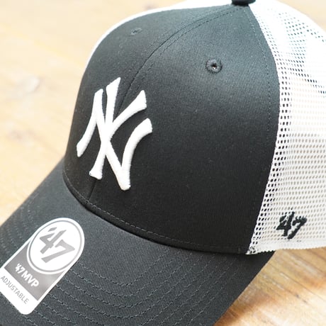 ニューヨーク・ヤンキース BRANSON '47 MVP [フォーティーセブン] Black × White Mesh ハードメッシュ