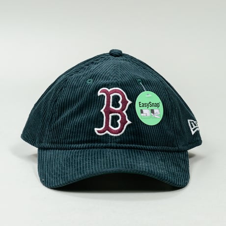NEW ERA・ニューエラ　 9TWENTY MLB Corduroy コーデュロイ ボストン・レッドソックス（ダークグリーン）