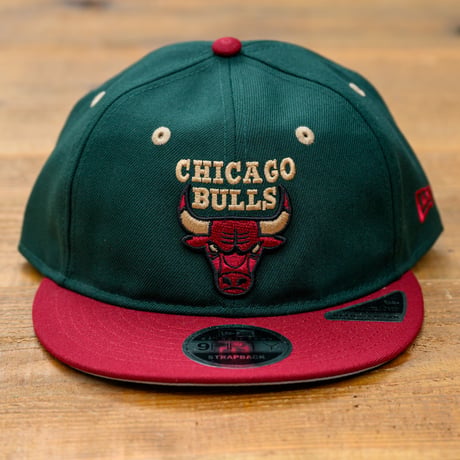 NEW ERA・ニューエラ　 RC 9FIFTY Retro Series シカゴ・ブルズ ダークグリーン カーディナルバイザー