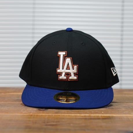 NEWERA・ニューエラ　LP 59FIFTY Duck Canvas ダックキャンバス ロサンゼルス・ドジャース ブラック ダークロイヤルバイザー