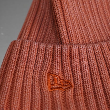 NEWERA・ニューエラ リブカフニット イタリアンウォッシュ ダークオレンジ 14312105