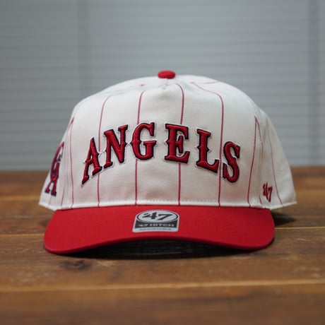 47BRAND Angels エンゼルス フォーティーセブン キャップ ’47 Angels Double Header Pinstripe '47 HITCH White x Red