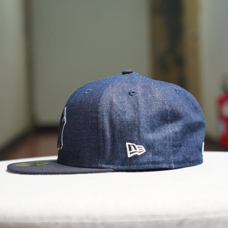 NEW ERA・ニューエラ　59FIFTY MLB Denim 2-Tone ニューヨーク・ヤンキース インディゴデニム ネイビーバイザー
