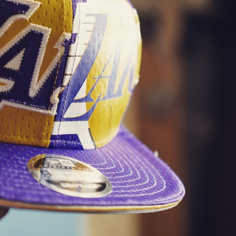 NEW ERA・ニューエラ　 9FIFTY OF LOSLAK JERSE OSFA YEL PUR　NBA　LAKERS・レイカーズ　八村塁