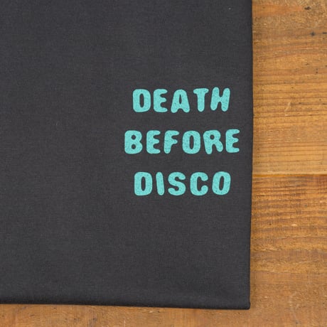 【限定カラー】DE SINGSMAN　Death Before Disco Tee（ダークグレー/ターコイズ）