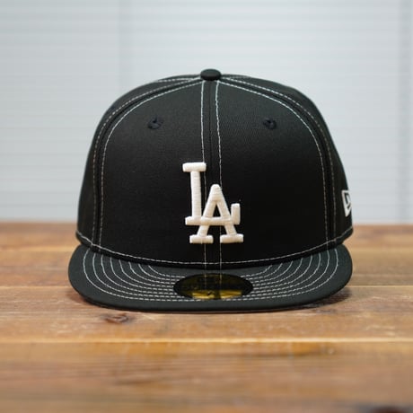 NEWERA・ニューエラ　59FIFTY White Stitches ロサンゼルス・ドジャース ブラック