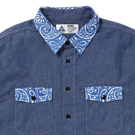 チャレンジャー CHALLENGER BANDANA REMAKE SHIRT