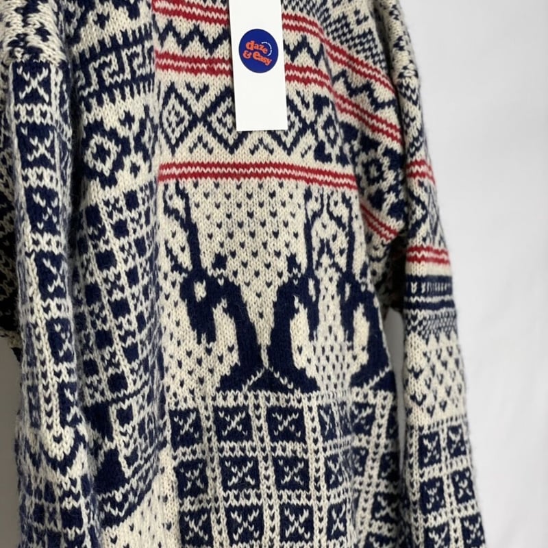vintage ノルディックニット  セーター レディース] ~1980's アイスランド製 ヴィンテージ ノルディック