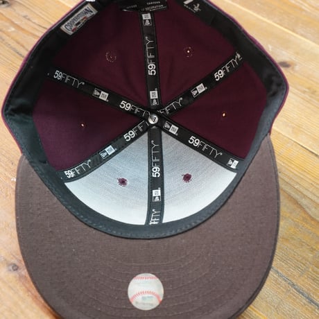 NEWERA・ニューエラ　LP 59FIFTY Duck Canvas ダックキャンバス フィラデルフィア・フィリーズ クーパーズタウン マルーン ウォルナットバイザー
