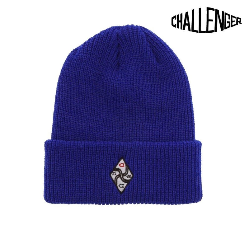 チャレンジャー CHALLENGER EMBROIDERED KNIT CAP BLUE |
