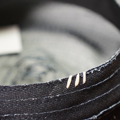 HUNTISM ハンティズム Denim Braid Beret / Indigo デニム生地のブレードベレー htm253003