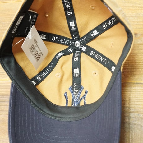 NEWERA・ニューエラ　9TWENTY MLB Washed Duck ニューヨーク・ヤンキース ライトブロンズ ネイビーバイザー