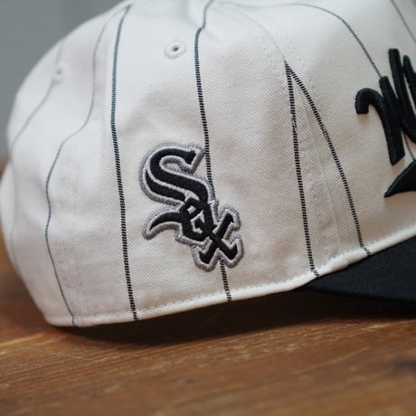 47BRAND ホワイトソックス フォーティーセブン キャップ ’47 White Sox Double Header Pinstripe '47 HITCH WHITExBLACK