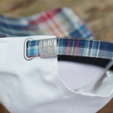 NEW ERA・ニューエラ　9TWENTY MLB Patchwork ロサンゼルス・ドジャース クロームホワイト マドラスチェックバイザー