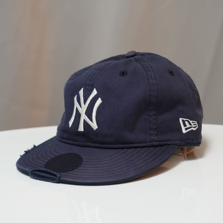 NEW ERA・ニューエラ 9THIRTY powered by GORO (min-nano) ニューヨーク・ヤンキース ダメージ/パッカブルバイザー/モンレーウォッシュ ネイビー