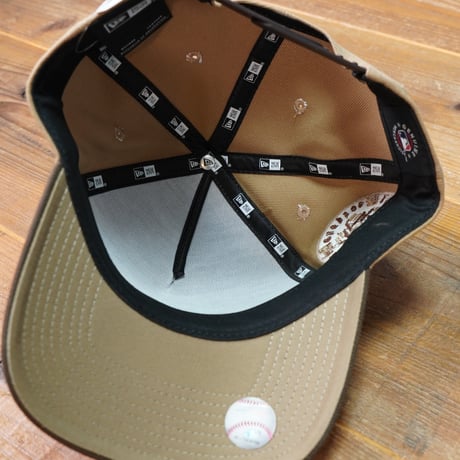 NEWERA・ニューエラ　9FORTY A-Frame Iced Latte オークランド・アスレチックス カーキ ウォルナットバイザー