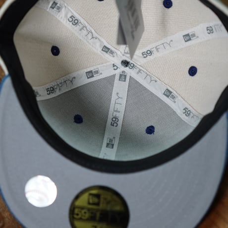 NEW ERA・ニューエラ　59FIFTY MLB Oatmeal Heather ロサンゼルス・ドジャース オートミール ネイビーバイザー
