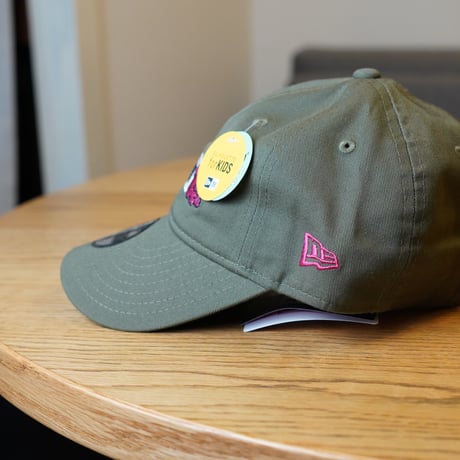 NEWERA・ニューエラ　Youth 9TWENTY たべっ子どうぶつ ねこ ボックスロゴ ニューオリーブ  14346890