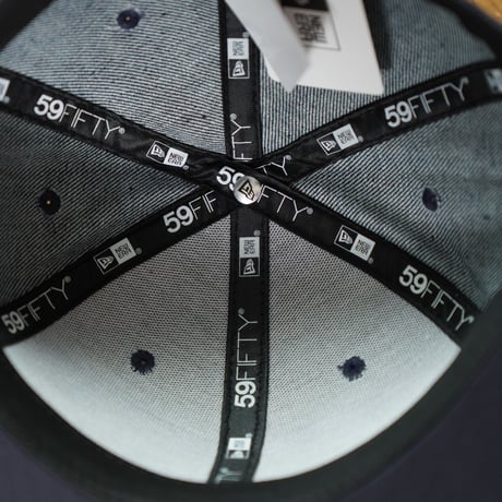NEW ERA・ニューエラ　59FIFTY Laser Burn Out ロサンゼルス・ドジャース デニム ネイビー  14668164