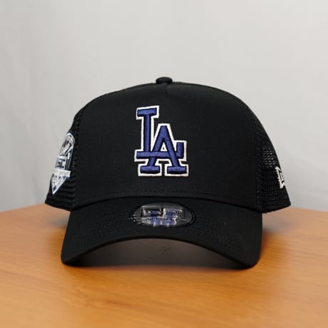 NEW ERA・ニューエラ 9FORTY A-Frame トラッカー MLB Side Patch ロサンゼルス・ドジャース ブラック