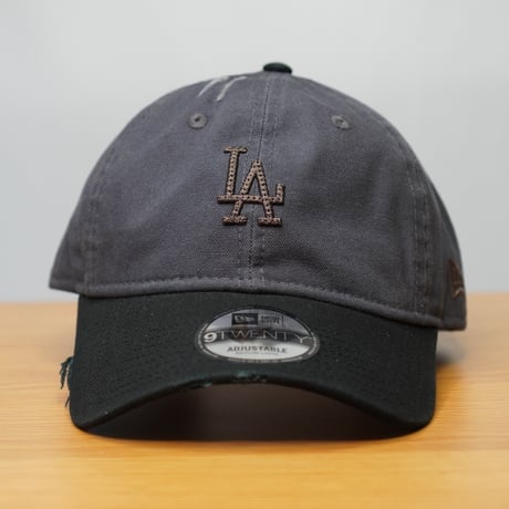 NEW ERA・ニューエラ 9TWENTY ロサンゼルス・ドジャース クーパーズタウン Damaged Duck Canvas グラファイト/ブラック