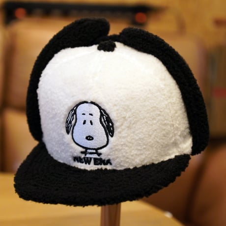 NEW ERA・ニューエラ　キッズ Kid's 59FIFTY Dog Ear ドッグイヤー PEANUTS ピーナッツ ホワイト ブラックバイザー 14344467