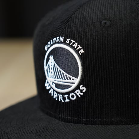 NEW ERA・ニューエラ 9FIFTY NBA Black and White コーデュロイ ゴールデンステイト・ウォリアーズ ブラック