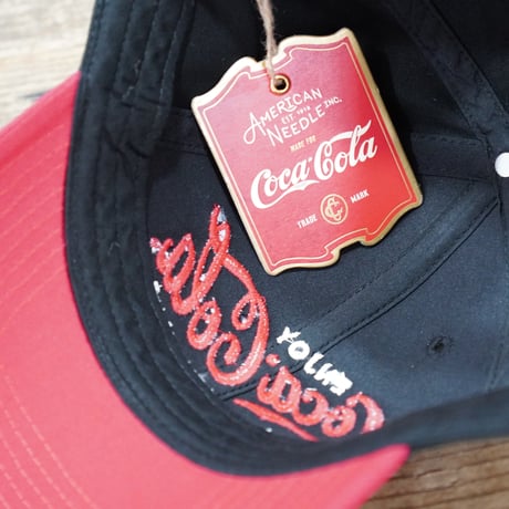 AMERICAN NEEDLE アメリカンニードル Coca-Cola コカコーラ CAP キャップ　ブラックレッド