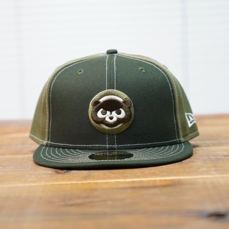 NEWERA・ニューエラ　59FIFTY White Stitches シカゴ・カブス ダークシーウッド/ニューオリーブ