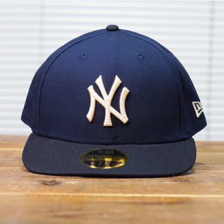 NEWERA・ニューエラ　LP 59FIFTY Duck Canvas ダックキャンバス ニューヨーク・ヤンキース ブラック オーシャンサイドブルーバイザー
