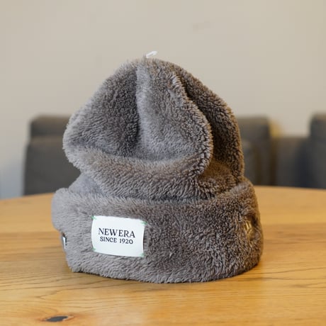 NEWERA・ニューエラ ベーシック カフニット Mink Fleece ウーブンパッチ モカ  14312162