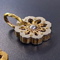 ペンダント　クレマチス-ステンレス花芯