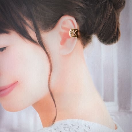 和柄イヤーカフ　七宝