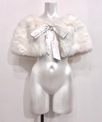 Vintage Ribbon Design Faux Fur Collar