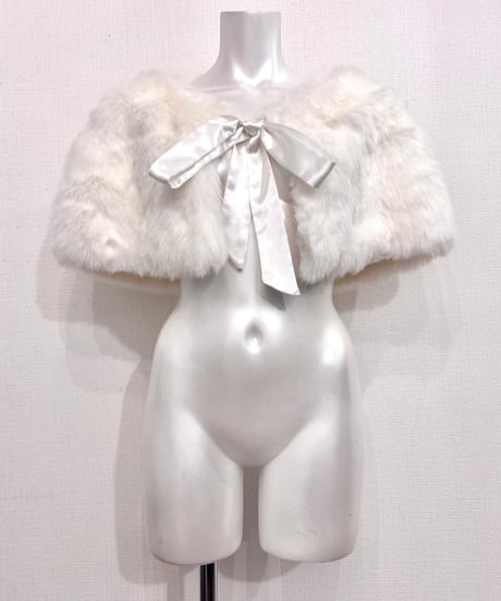 Vintage Ribbon Design Faux Fur Collar