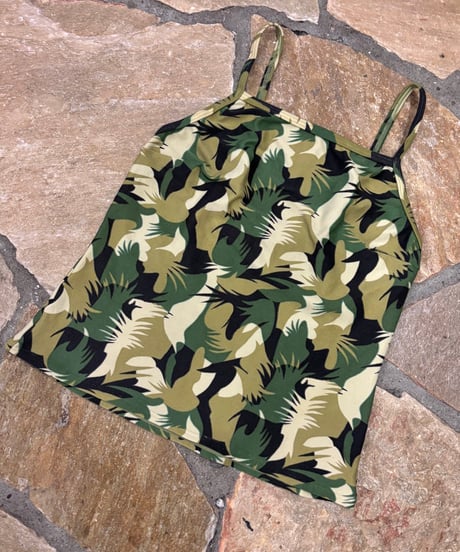 Vintage Camouflage Design Camisole Top S