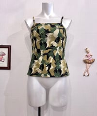 Vintage Camouflage Design Camisole Top S