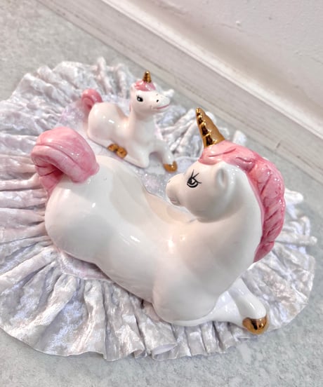 Vintage Unicorn Ceramic Objet Set