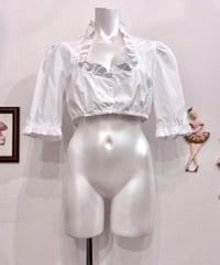 Vintage Wavy Frill Design Tyrolean Top M