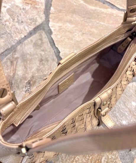 Vintage COLE HAAN Woven Leather Hand Bag