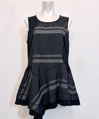 Vintage Multi Border Asymmetry Design Mini Onepiece M
