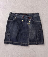 Vintage LEVI'S ENGINEERED JEANS Denim Wrap Mini Skirt M