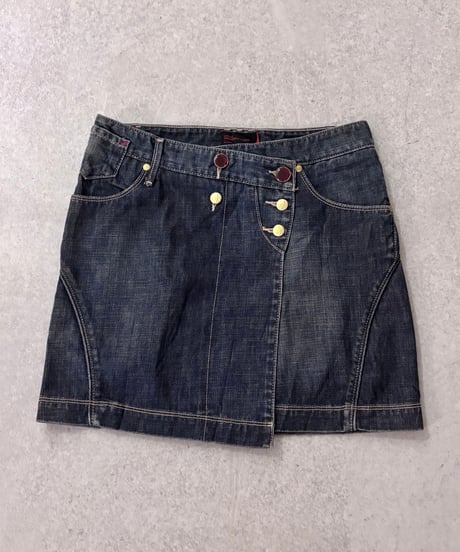 Vintage LEVI'S ENGINEERED JEANS Denim Wrap Mini Skirt M