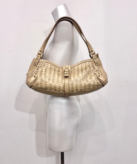 Vintage COLE HAAN Woven Leather Hand Bag