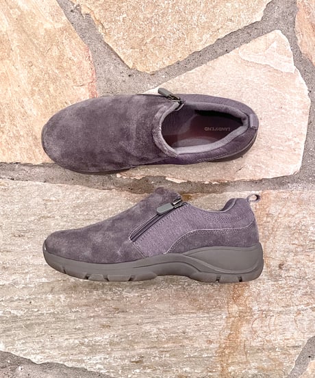 Vintage LAND'S END Charcoal Gray Suede Clog Sneaker 24.0cm