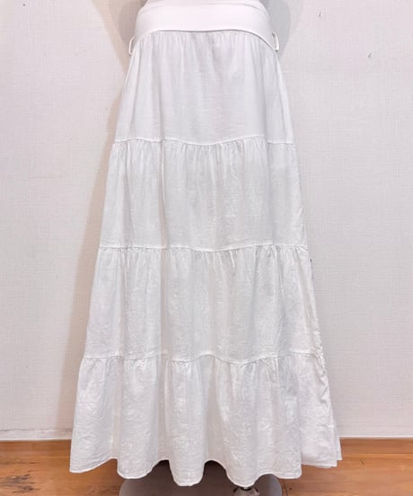 Vintage Purple Flower & Butterfly Design Stretch Long Skirt M